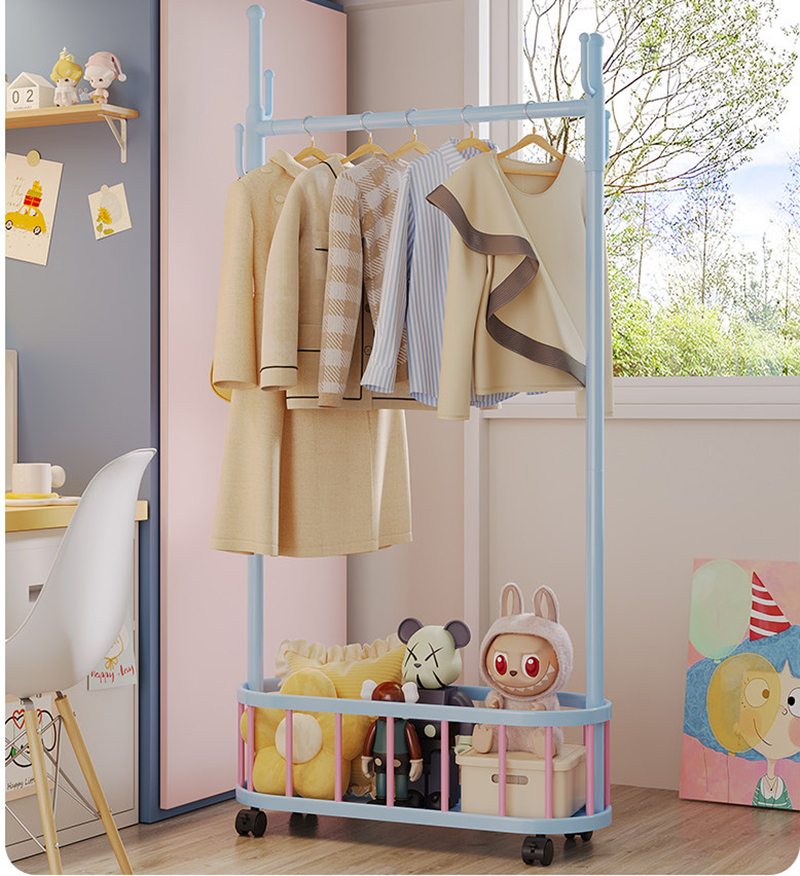 Giá treo quần áo xương rồng Regoo RG3134, để sàn 2 tầng, có bánh xe, size 60/80/100 cm