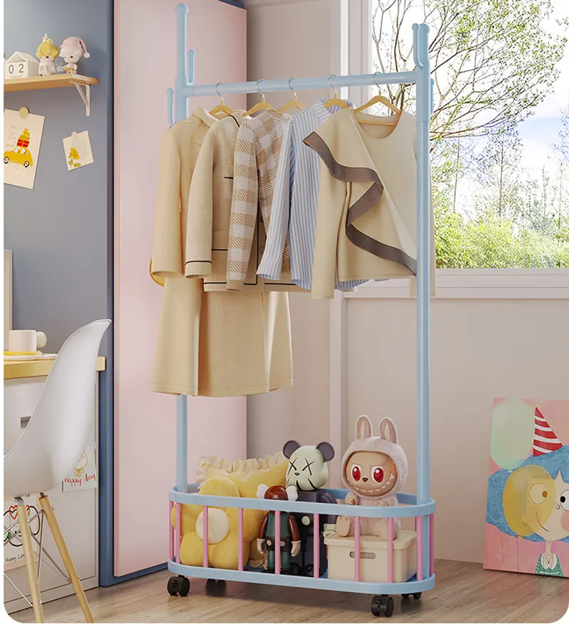 Giá treo quần áo xương rồng Regoo RG3134, để sàn 2 tầng, có bánh xe, size 60/80/100 cm