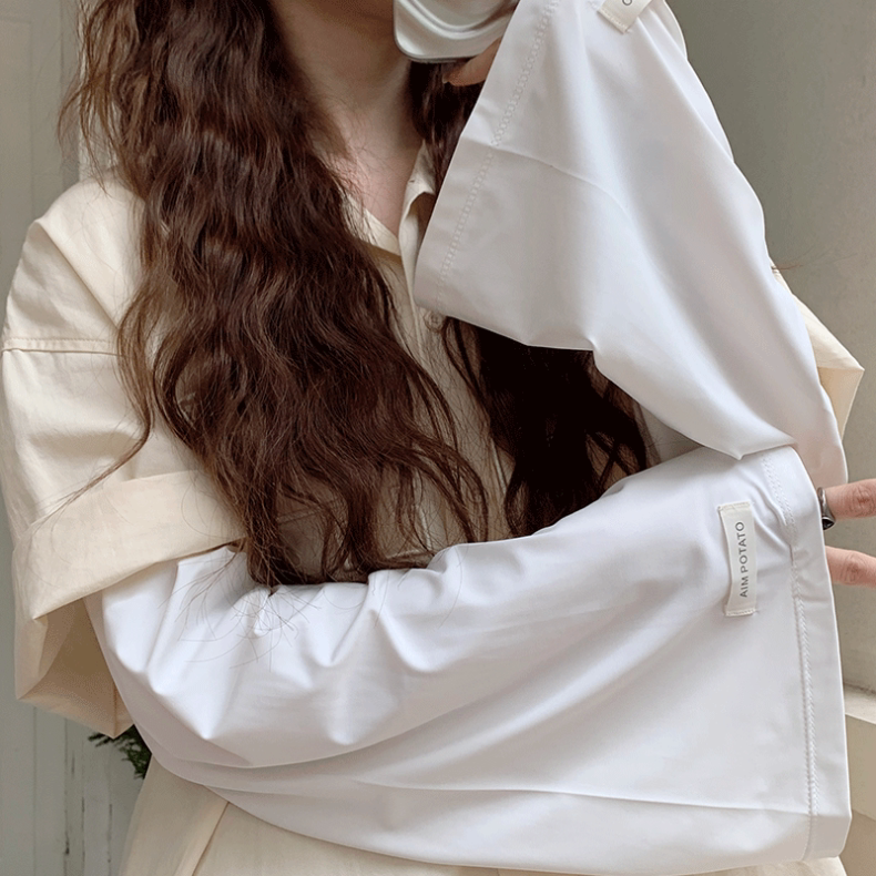 Ống tay chống nắng nữ Regoo RG642 freesize, dáng loe rộng, vải vải lụa băng mỏng nhẹ