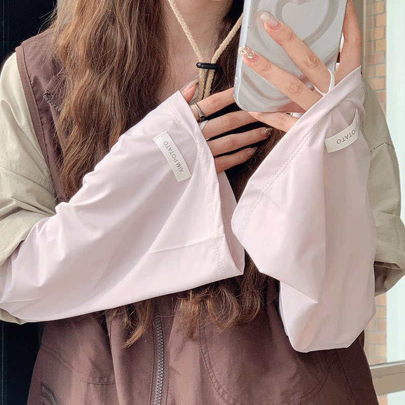 Ống tay chống nắng nữ Regoo RG642 freesize, dáng loe rộng, vải vải lụa băng mỏng nhẹ