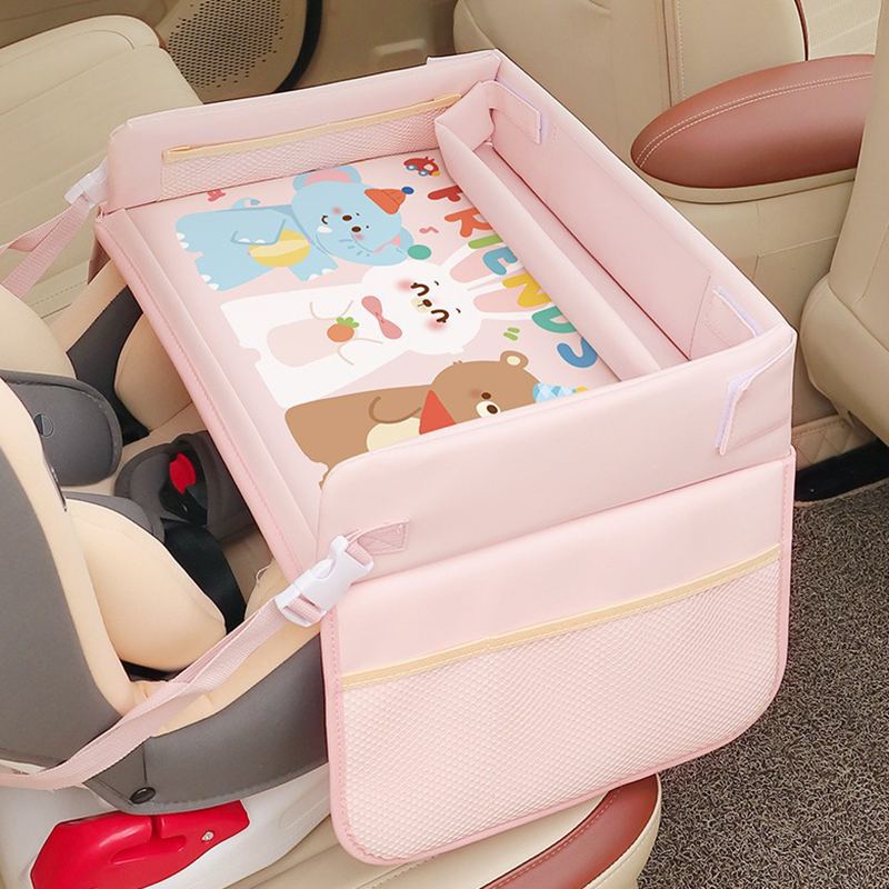 Bàn đa năng thông minh để ghế an toàn cho trẻ em trên ô tô - Bàn ăn đựng đồ chống thấm nước  - Bàn đa năng cho bé học tập và chơi mỗi khi đi xe mẫu mới 2026