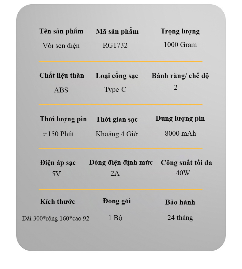 Bộ vòi sen điện ngoài trời tắm rửa đa năng di động RG1732 dùng cho cắm trại, dã ngoại, ký túc xá hoặc tắm nhanh ngoài trời - Bảo hành 24 Tháng