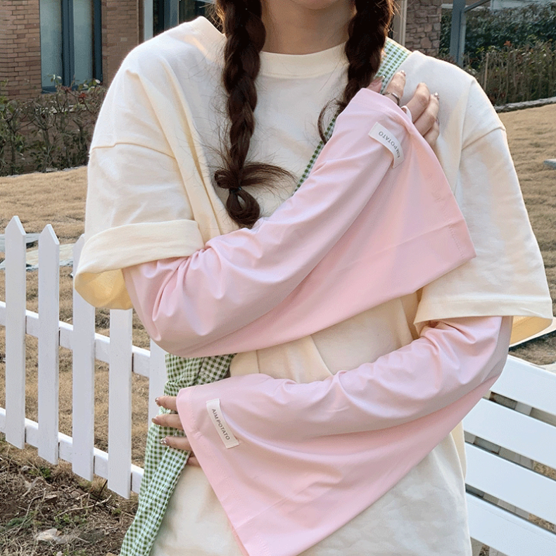 Ống tay chống nắng nữ Regoo RG642 freesize, dáng loe rộng, vải vải lụa băng mỏng nhẹ