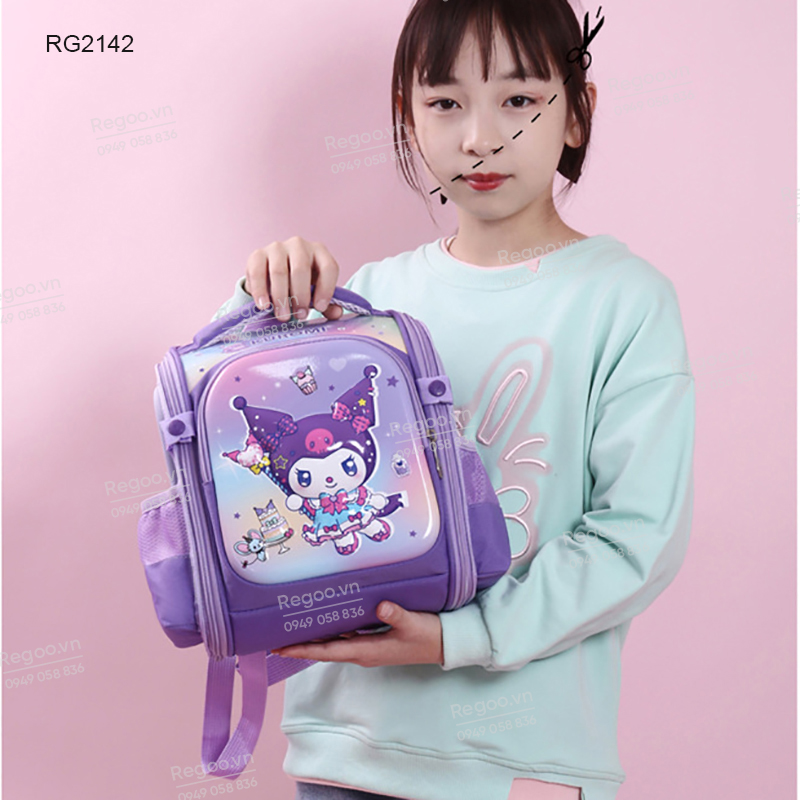 Balo chống gù mầm non Regoo vải Oxford cao cấp chống thấm RG2142, cặp sách trẻ em trợ lực, balo đi học nhiều ngăn cho bé trai bé gái