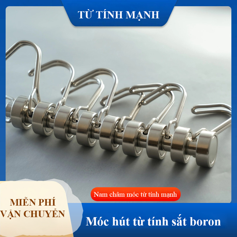 Móc nam châm từ tính RG2631, lực hút mạnh, treo đồ trên bề mặt kim loại không cần khoan
