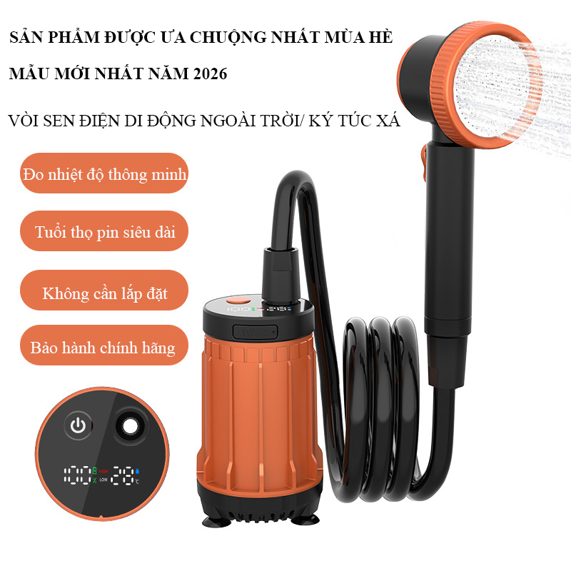Bộ vòi sen điện ngoài trời tắm rửa đa năng di động RG1732 dùng cho cắm trại, dã ngoại, ký túc xá hoặc tắm nhanh ngoài trời - Bảo hành 24 Tháng