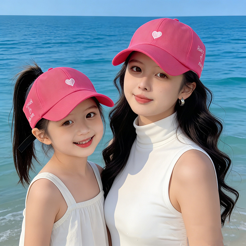 Mũ lưỡi trai mẹ và bé Regoo RG1643, vải cotton có chỉnh size, có size cho bé và cho mẹ