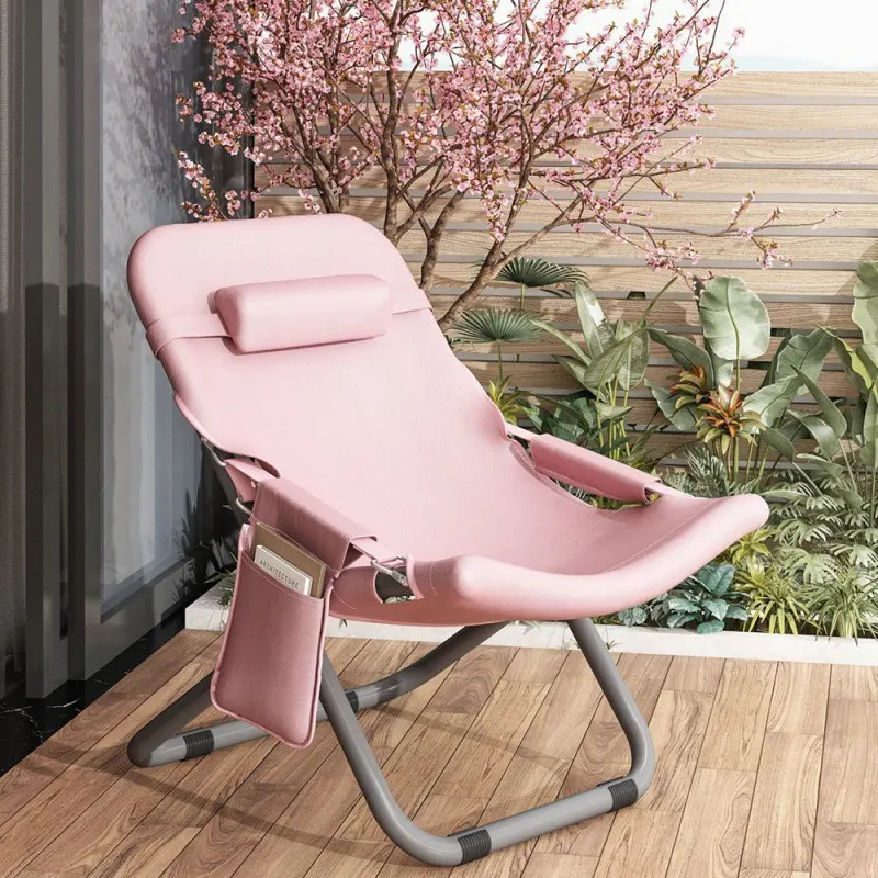 Ghế tựa thư giãn nghỉ trưa gấp gọn Regoo RG1741, khung kim loại, 3 mức điều chỉnh, dùng tại nhà, không kèm đôn