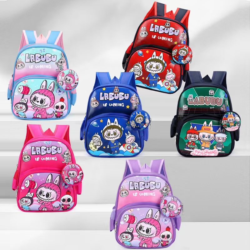 Balo trẻ em Labubu Regoo RG2043, form hai quai gọn nhẹ, nhiều màu nổi cho bé mầm non