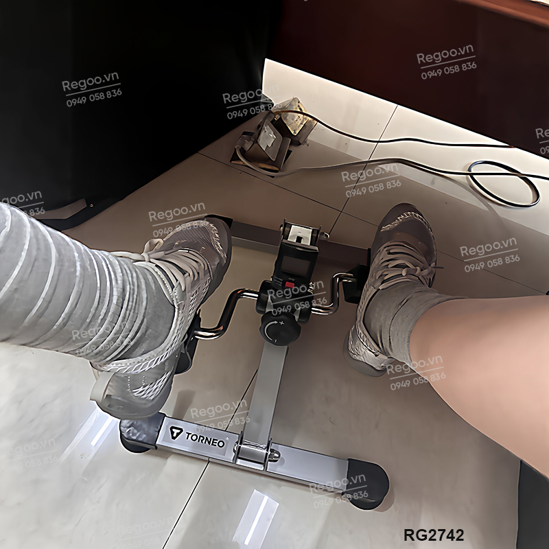 Xe đạp tập thể dục để dưới bàn làm việc, dụng cụ tập chân, có thể gập lại, thiết bị tập thể dục và đốt mỡ mini tiết kiệm không gian