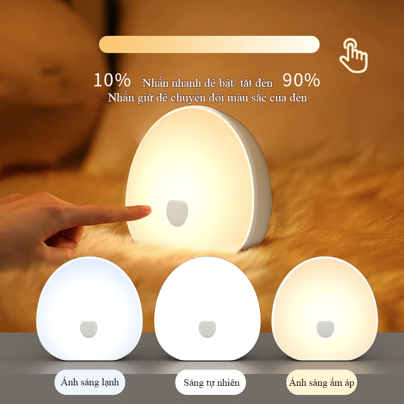 Đèn ngủ white noise Regoo, cảm ứng 7 màu, sạc Type-C, hẹn giờ, hỗ trợ thư giãn trước khi ngủ