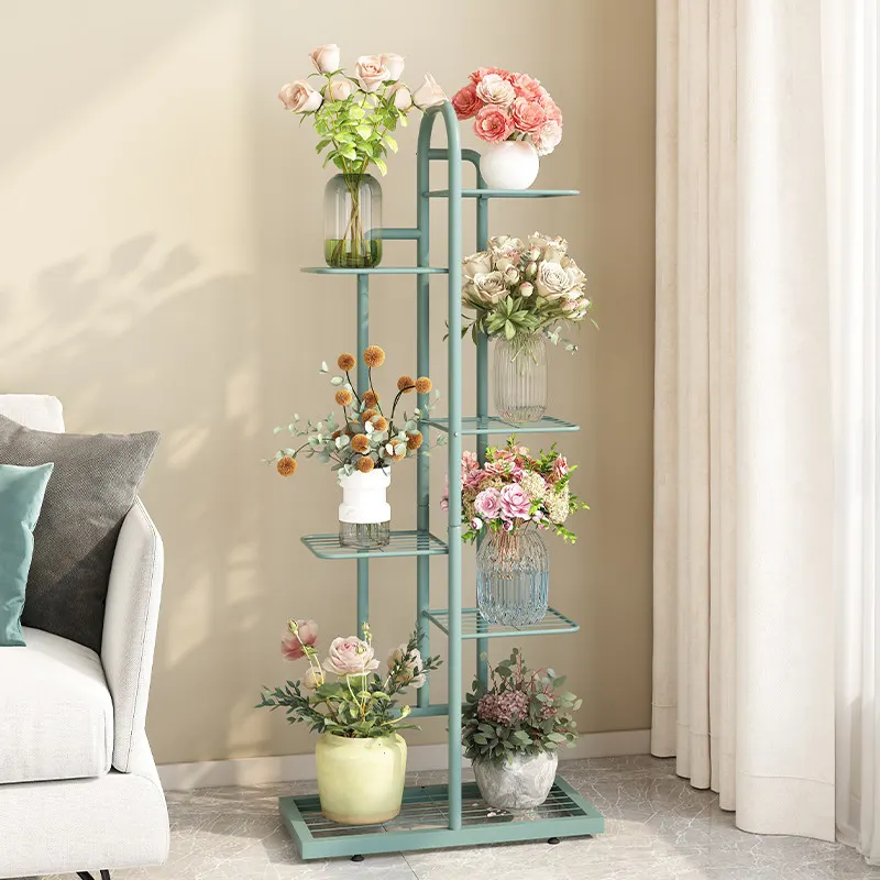 Kệ để chậu cây ban công, trang trí nhà Regoo RG1041 nhiều tầng đặt sàn, khung sắt sơn tĩnh điện phong cách tối giản hiện đại.