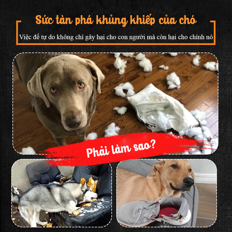 Rọ mõm chó da PU chống cắn chống sủa chống ăn bậy, mõm chó cho chó nhỏ vừa lớn, phụ kiện huấn luyện chó XS  - XXL