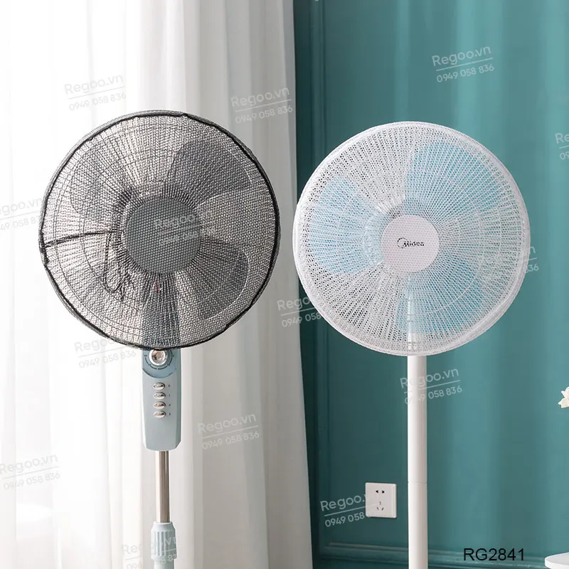Lưới chụp quạt Regoo RG2841 set 5 chiếc, hạn chế kẹp tay và bám bụi, dùng cho quạt điện gia đình, phù hợp nhà có trẻ nhỏ.