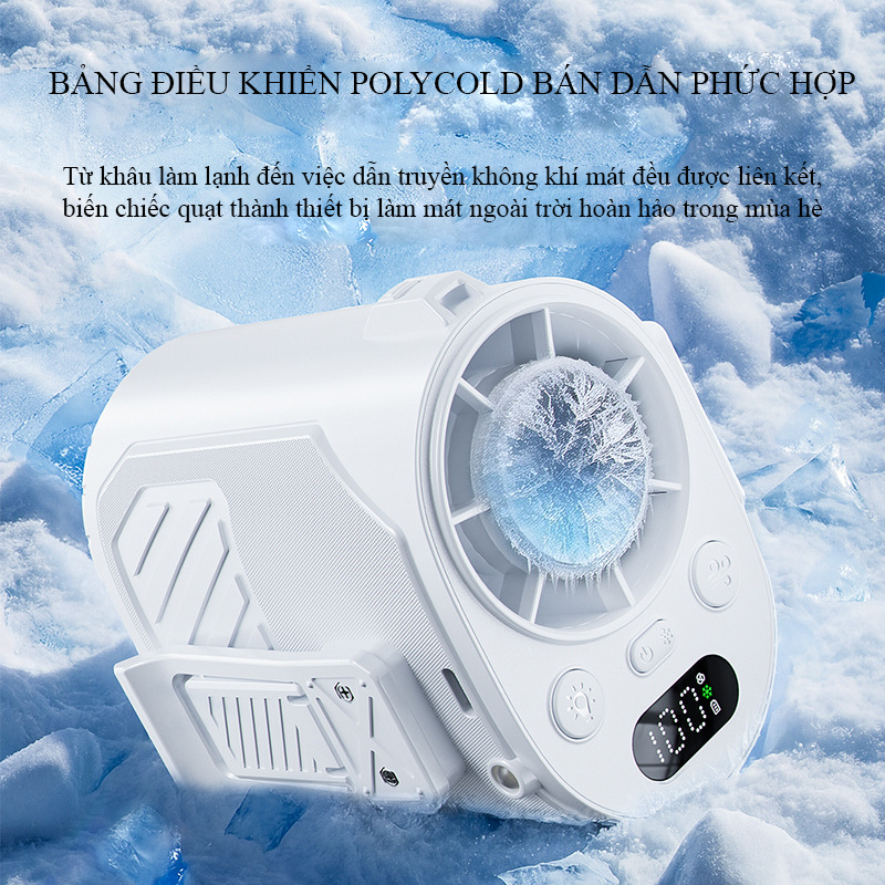 Quạt làm mát kẹp đa năng bản nâng cấp siêu nhẹ 2026, Quạt treo ô/ treo xe đẩy, quạt đeo cổ tốc độ cao đi du lịch, dã ngoại, đạp xe và hoạt động thể thao ngoài trời