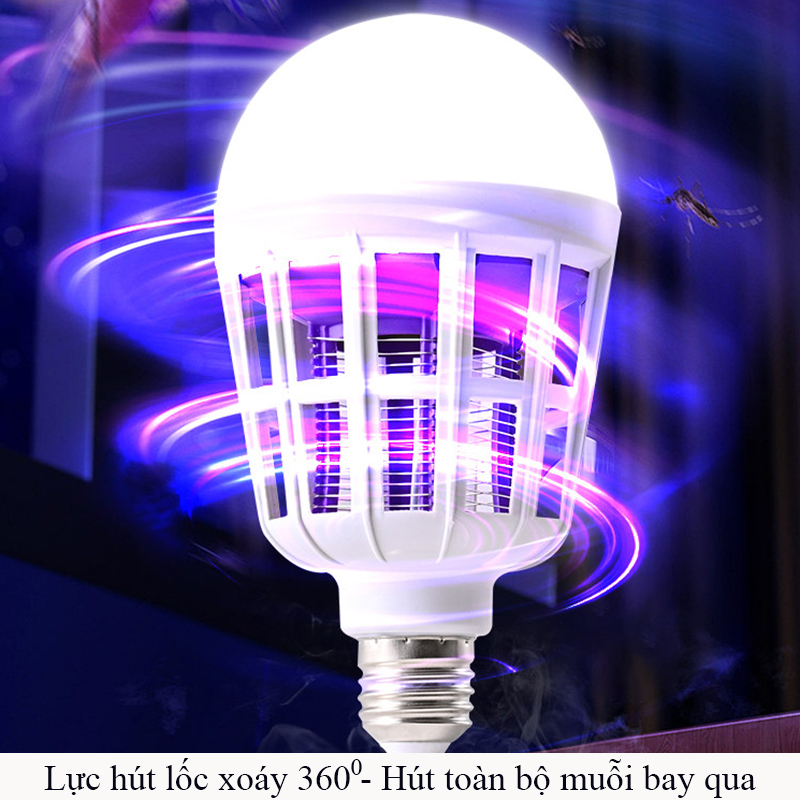 Đèn ngủ diệt muỗi 15W, đui E27, vừa chiếu sáng vừa hỗ trợ diệt muỗi trong nhà