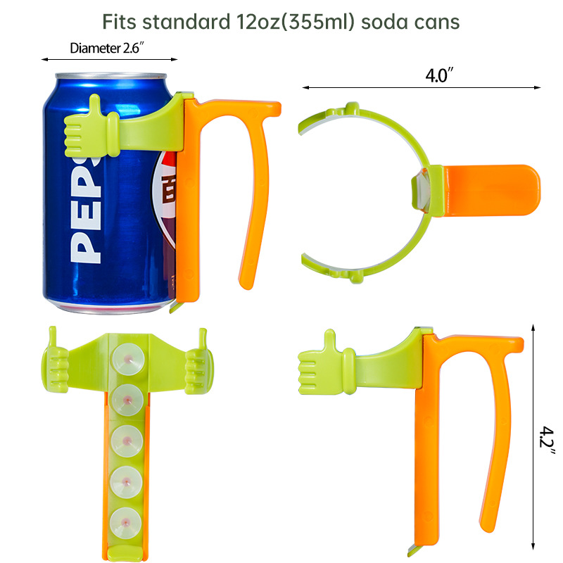 Nắp đậy lon nước Regoo RG3031, có tay cầm, giữ ống hút, nhựa PVC nhẹ dễ vệ sinh