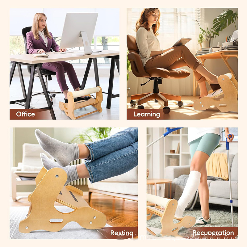 Bệ gác chân gỗ Regoo RG3134 chỉnh 3 góc 0-15-24 độ, đế chống trượt, đặt dưới bàn làm việc hoặc sofa