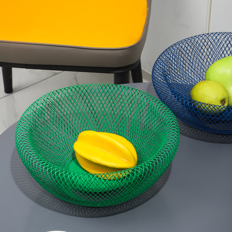 Giỏ đựng trái cây Regoo RG541, lưới sắt Bắc Âu cỡ trung, dùng decor bàn bếp và phòng khách