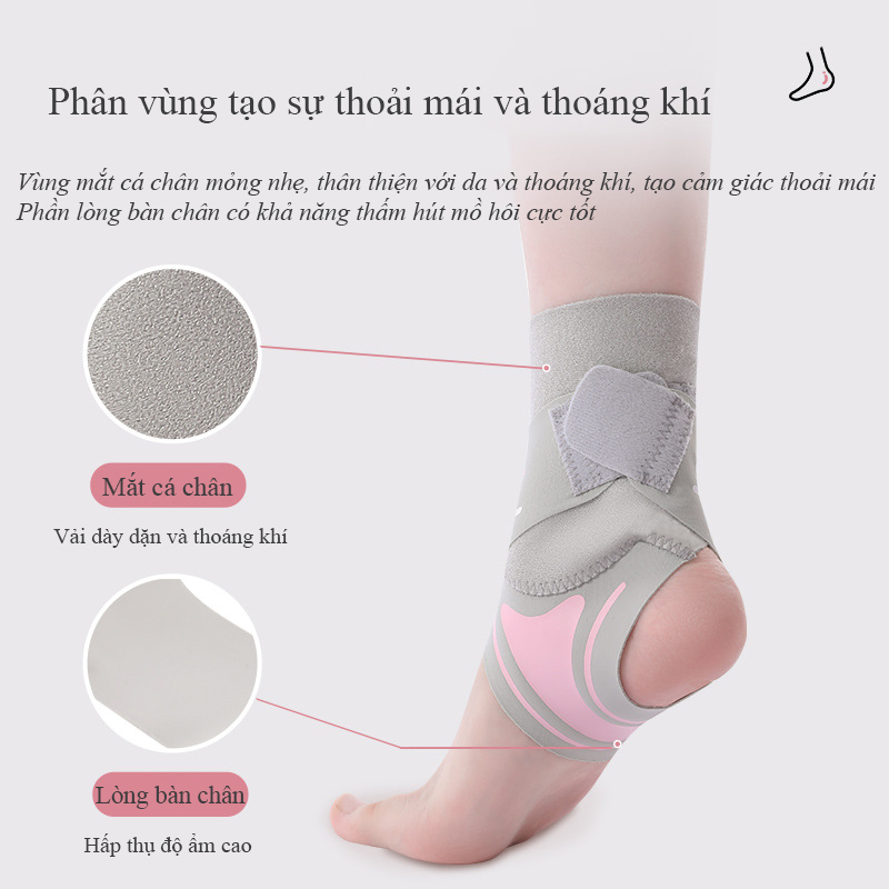 Đai cổ chân Regoo RG741 mỏng 0,8 mm, Dụng cụ bảo vệ mắt cá chân, cố định khớp cổ chân, hỗ trợ chống bong gân, dùng trong thể thao và phục hồi vận động.
