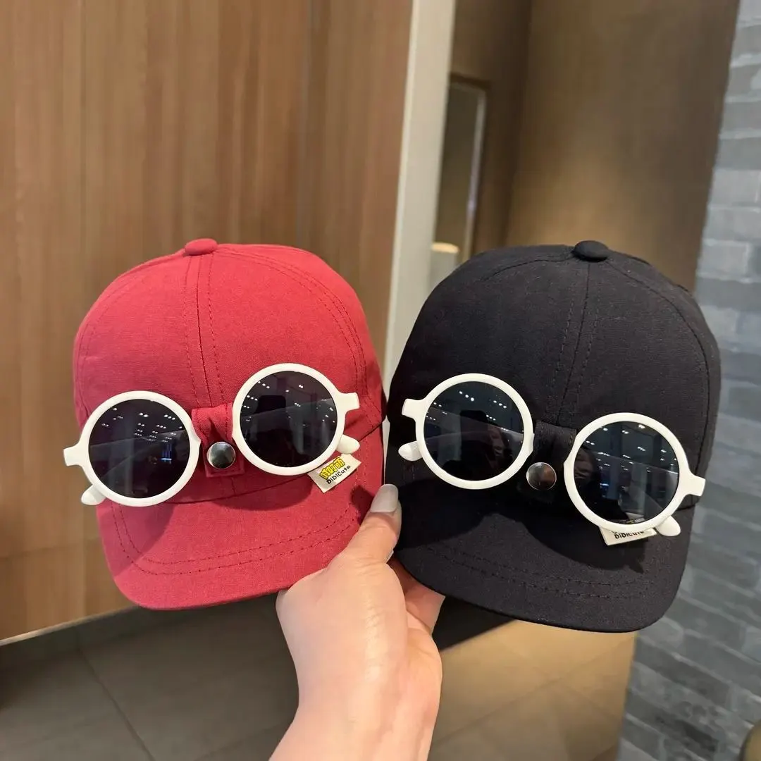 Mũ lưỡi trai trẻ em RG1641 kèm kính tháo rời cho bé 8 tháng đến 4 tuổi, nón bé trai bé gái chống nắng phong cách Hàn Quốc