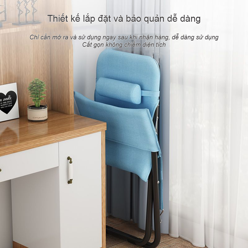 Ghế tựa thư giãn nghỉ trưa gấp gọn Regoo RG1741, khung kim loại, 3 mức điều chỉnh, dùng tại nhà, không kèm đôn