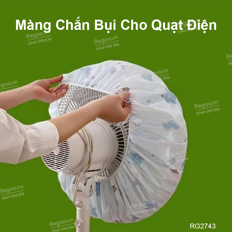 Túi bọc quạt Regoo RG2743 set 20 chiếc, phù hợp quạt điện thông dụng, giúp che phủ khi không sử dụng.