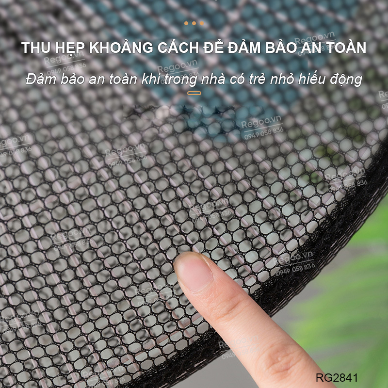 Lưới chụp quạt Regoo RG2841 set 5 chiếc, hạn chế kẹp tay và bám bụi, dùng cho quạt điện gia đình, phù hợp nhà có trẻ nhỏ.