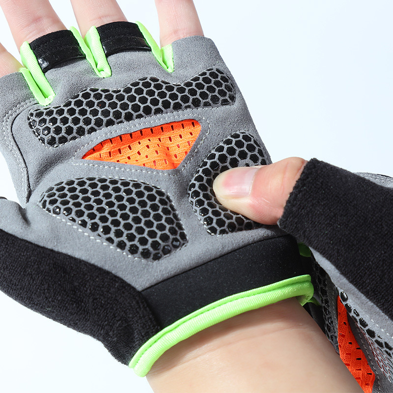 Găng tay đạp xe nửa ngón Regoo RG1635, thoáng khí mùa hè, lòng bàn tay tăng bám