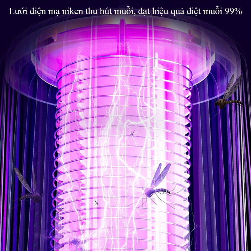 Đèn ngủ diệt muỗi 15W, đui E27, vừa chiếu sáng vừa hỗ trợ diệt muỗi trong nhà