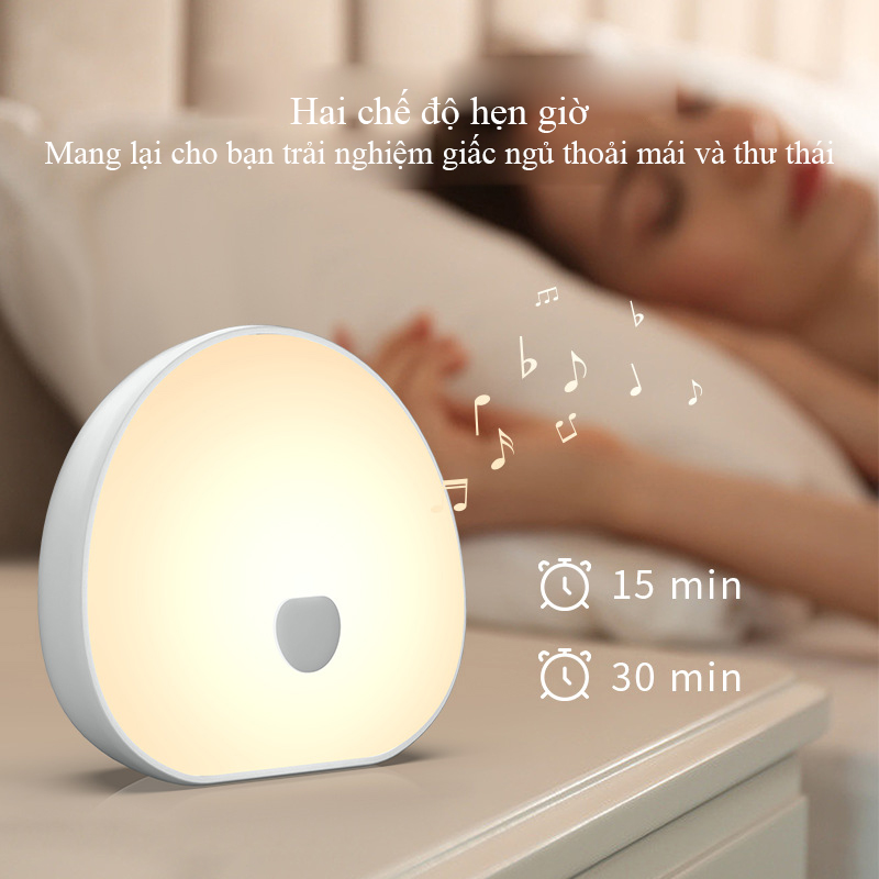 Đèn ngủ white noise Regoo, cảm ứng 7 màu, sạc Type-C, hẹn giờ, hỗ trợ thư giãn trước khi ngủ