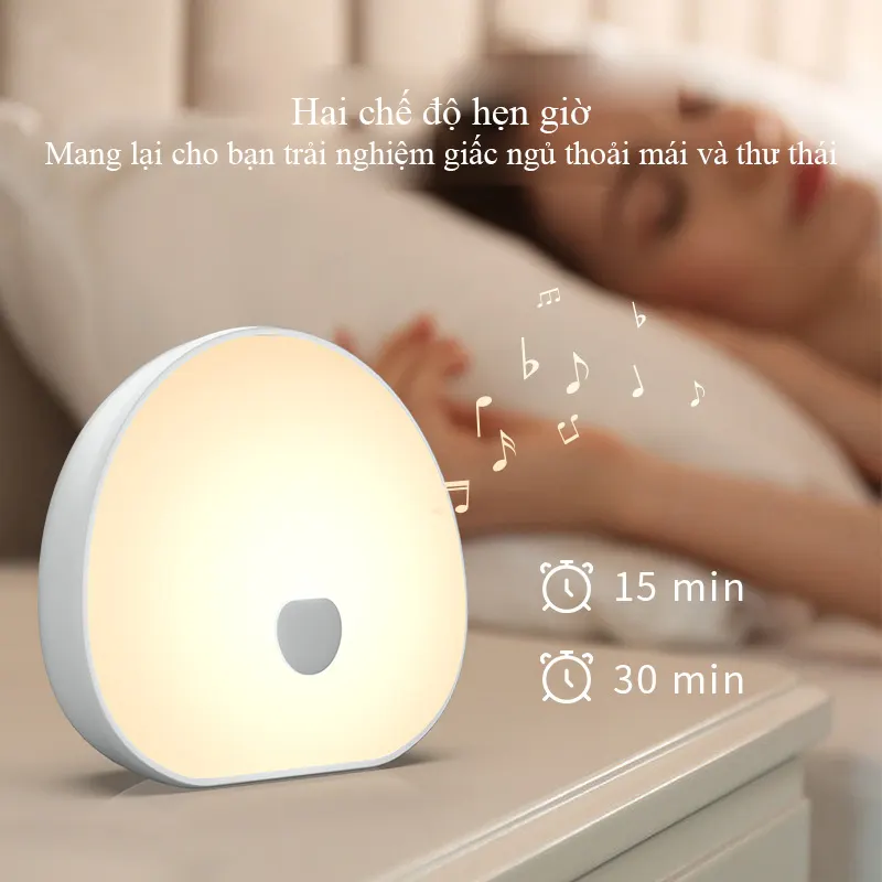 Đèn ngủ white noise Regoo, cảm ứng 7 màu, sạc Type-C, hẹn giờ, hỗ trợ thư giãn trước khi ngủ RG142