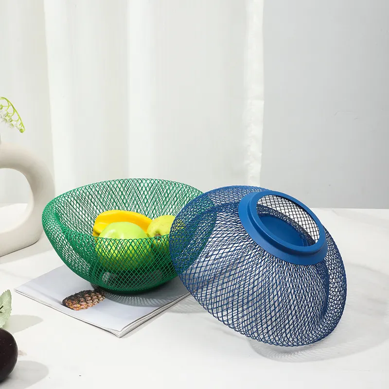 Giỏ đựng trái cây Regoo RG541, lưới sắt Bắc Âu cỡ trung, dùng decor bàn bếp và phòng khách