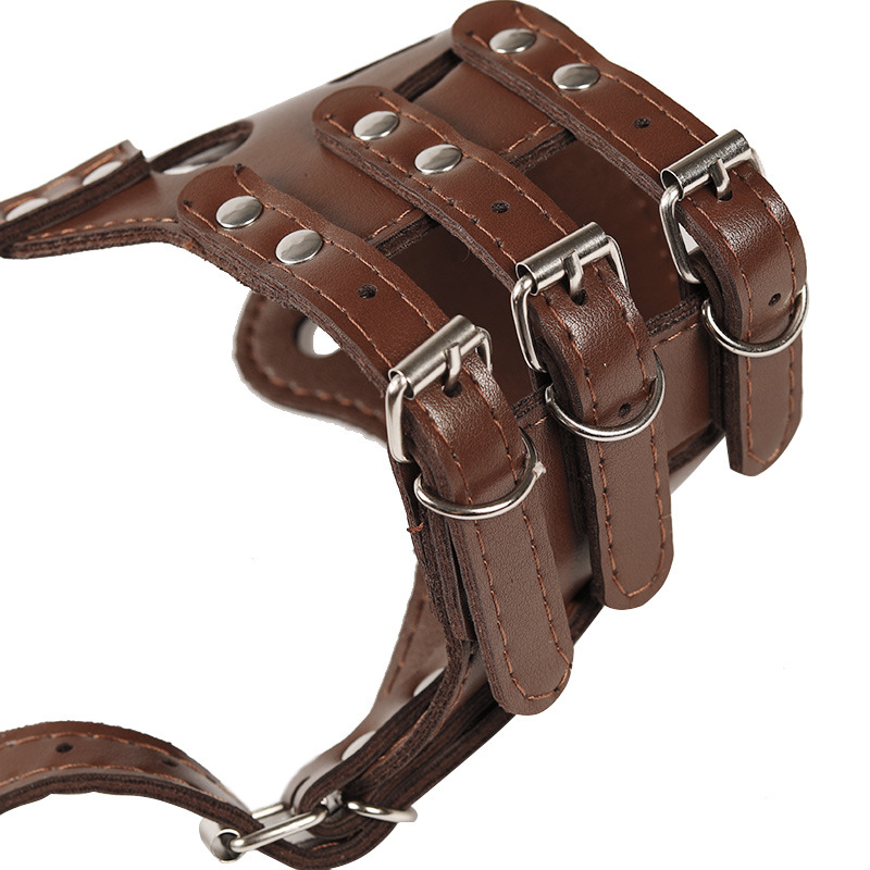 Rọ mõm chó da PU chống cắn chống sủa chống ăn bậy, mõm chó cho chó nhỏ vừa lớn, phụ kiện huấn luyện chó XS  - XXL