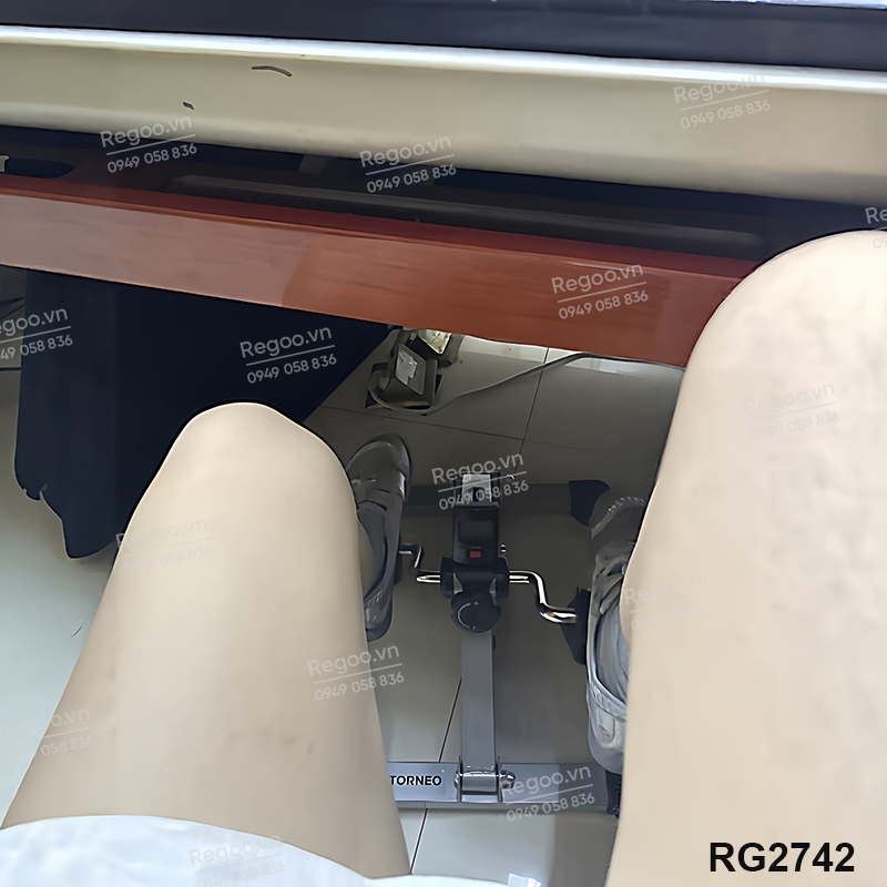 Xe đạp tập thể dục để dưới bàn làm việc, dụng cụ tập chân, có thể gập lại, thiết bị tập thể dục và đốt mỡ mini tiết kiệm không gian