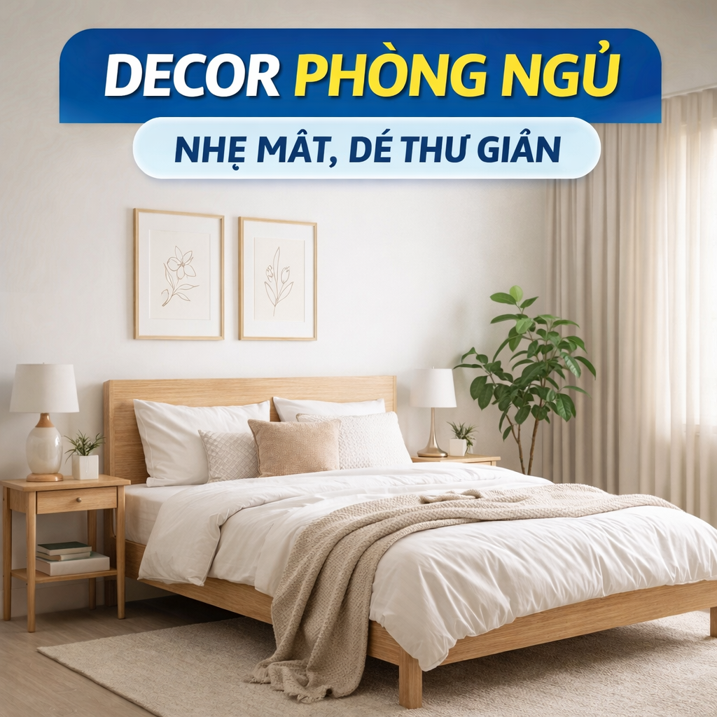 Decor phòng ngủ theo kiểu nhẹ mắt, dễ thư giãn: 9 cách làm phòng thoáng hơn mà vẫn ấm