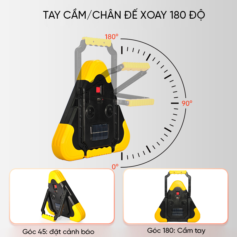 Đèn cảnh báo SOS Regoo 931, 33 LED đỏ, tầm nhìn 200m, có bản pin AA và pin sạc NLMT