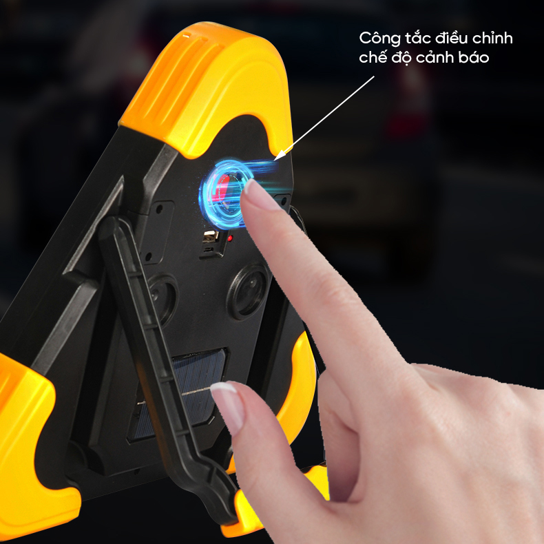 Đèn cảnh báo SOS Regoo 931, 33 LED đỏ, tầm nhìn 200m, có bản pin AA và pin sạc NLMT