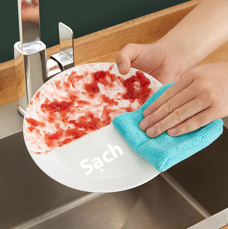 Khăn vải hộp rút Regoo Living hộp 20 khăn microfiber 20x20cm 250 gsm, thấm hút tốt, giặt dùng lại nhiều lần