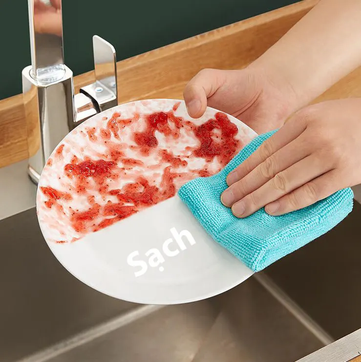 Khăn vải hộp rút Regoo Living hộp 20 khăn microfiber 20x20cm 250 gsm, thấm hút tốt, giặt dùng lại nhiều lần