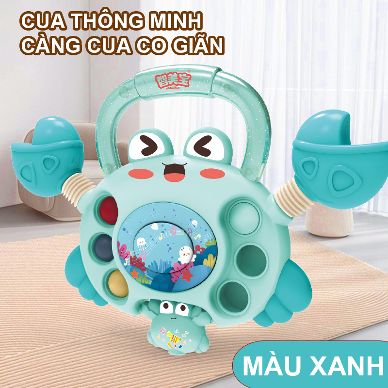 Xúc xắc hình cua Regoo RG2047, đồ chơi lắc cầm tay cho bé sơ sinh đến 2 tuổi, dùng để cầm nắm, lắc chơi và hỗ trợ phát triển giác quan sớm.