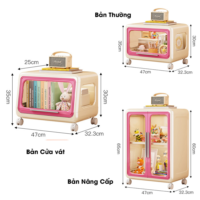 Tủ nhựa đa năng đựng đồ chơi, sách vở, đồ dùng và đồ ăn vặt cho bé - Tủ lắp ghép thông minh đa năng RG1231