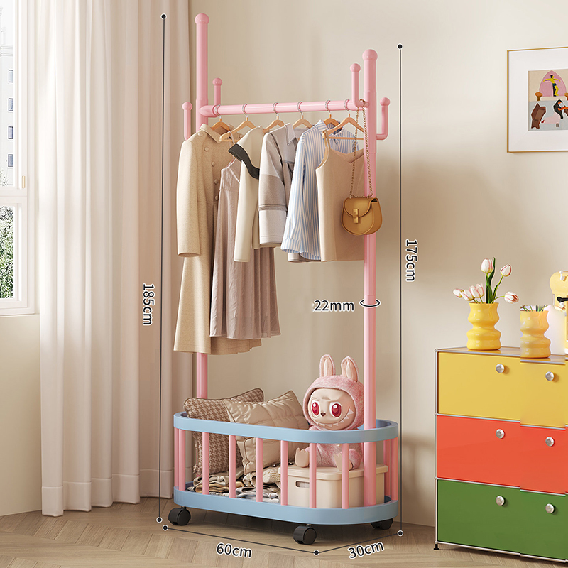 Giá treo quần áo xương rồng Regoo RG3134, để sàn 2 tầng, có bánh xe, size 60/80/100 cm