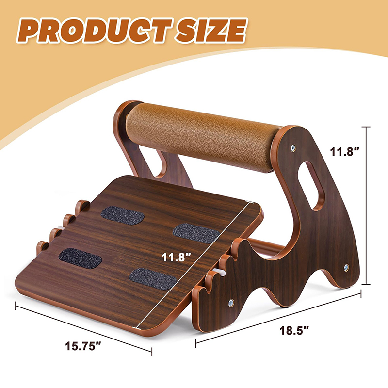 Bệ gác chân gỗ Regoo, con lăn massage, kích thước khoảng 40 x 47 x 30 cm - Bệ gác chân gỗ dưới bàn làm việc, tích hợp con lăn massage, dùng cho văn phòng, phòng khách hoặc góc ngồi thư giãn.