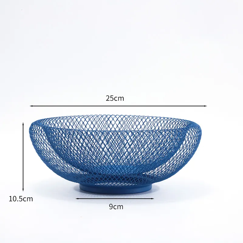 Giỏ đựng trái cây Regoo RG541, lưới sắt Bắc Âu cỡ trung, dùng decor bàn bếp và phòng khách