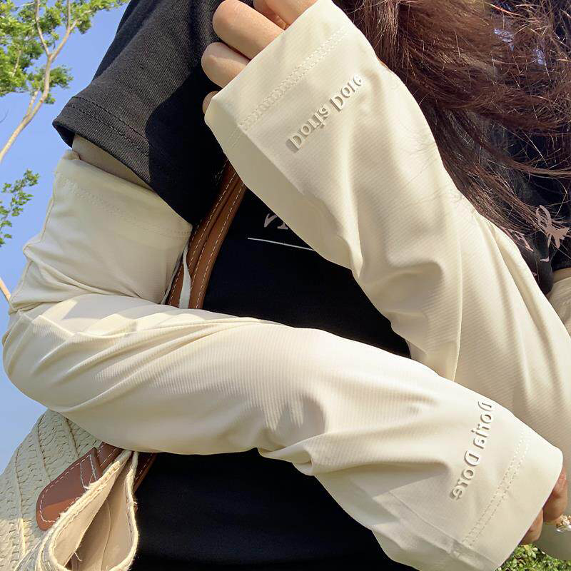 Ống tay chống nắng nữ Regoo RG641 freesize, vải lụa băng mỏng nhẹ, UPF50+, form rộng thoải mái