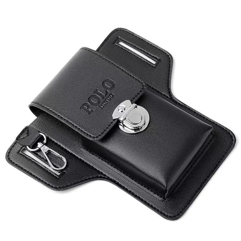 Túi đeo thắt lưng nam Regoo RG2132 chất liệu PU, dáng đứng gọn, đựng điện thoại và đồ nhỏ