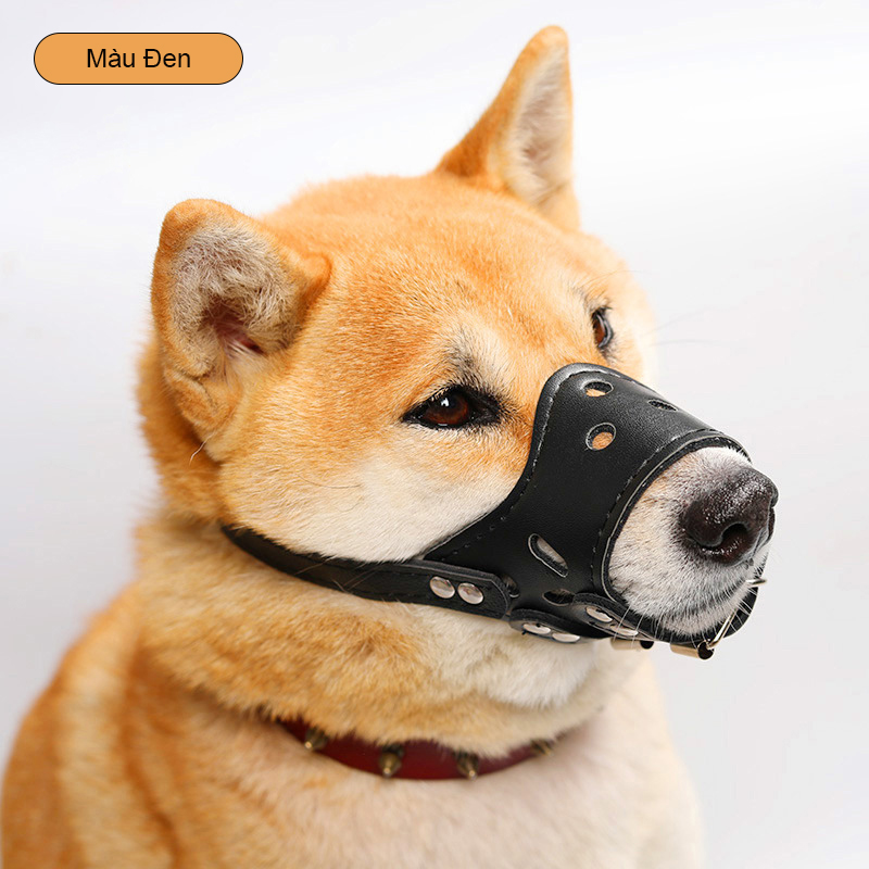 Rọ mõm chó da PU chống cắn chống sủa chống ăn bậy, mõm chó cho chó nhỏ vừa lớn, phụ kiện huấn luyện chó XS  - XXL