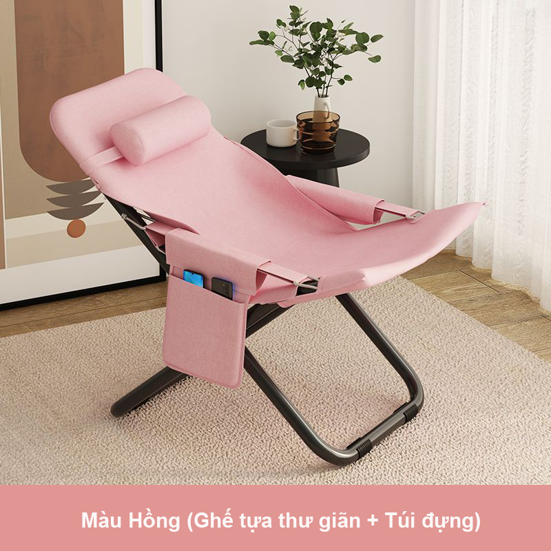 Ghế tựa thư giãn nghỉ trưa gấp gọn Regoo RG1741, khung kim loại, 3 mức điều chỉnh, dùng tại nhà, không kèm đôn