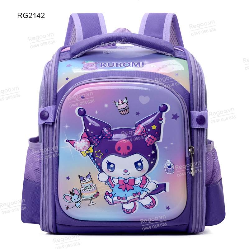 Balo chống gù mầm non Regoo vải Oxford cao cấp chống thấm RG2142, cặp sách trẻ em trợ lực, balo đi học nhiều ngăn cho bé trai bé gái